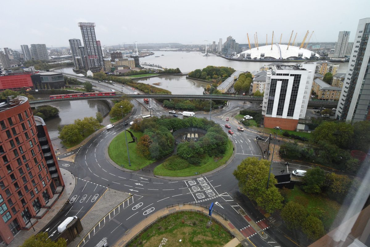 Views of River Thames from Premier Inn, Westferry